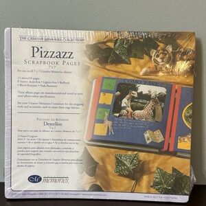 Creative Memories 7x7 Pizzaz Scrapbook Pages Blue Red Trim New